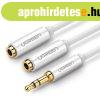 UGREEN 10739 3,5mm jack- 2x Dual Aux cable 0,25m White