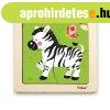 Fa kpes kirak puzzle Viga 4 db Zebra