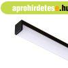 LED PROFILE H felletre szerelhet 1m fekete matt akrilt/al