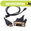 VGA - HDMI kbel arany csatlakozval, Full HD D-sub kbellel