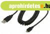 USB 2.0 K�bel A Dugasz - Micro B Dugasz Tekercselt 2.00 m Fe